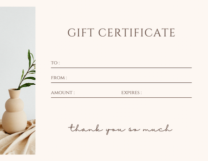 ALEXXIA GIFT CARDS